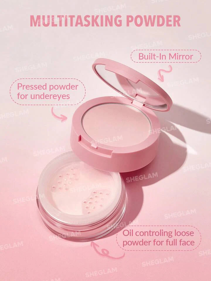 SHEGLAM INSTA-READY FACE & UNDER EYE SETTING POWDER DUO ORIGINAL