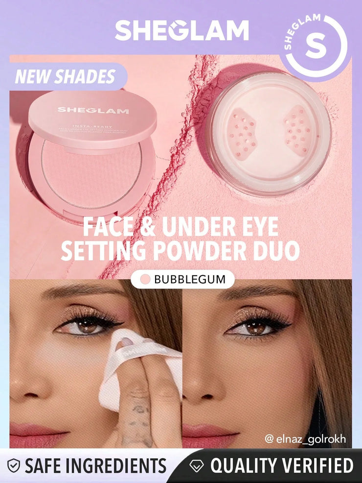 SHEGLAM INSTA-READY FACE & UNDER EYE SETTING POWDER DUO ORIGINAL