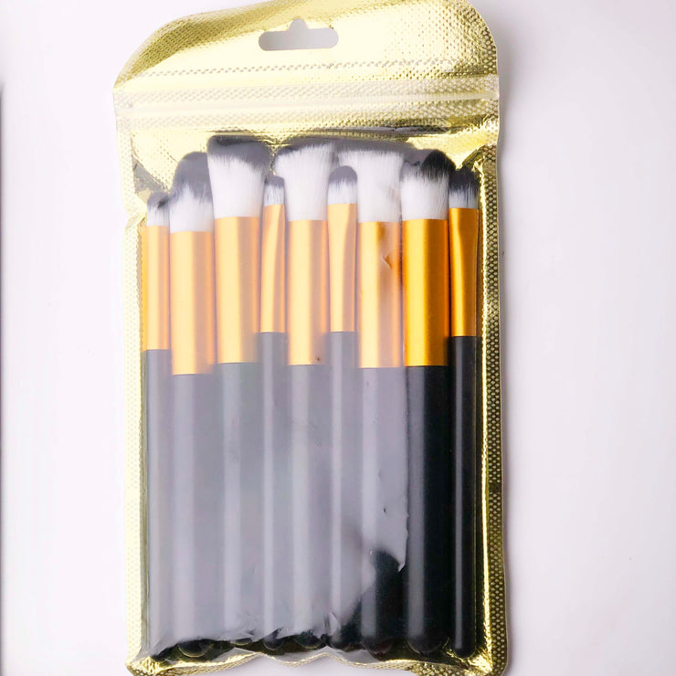 Set of makeup brushes