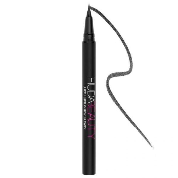 HUDA BEAUTY Life Liner Quick 'N Easy Liquid Eyeliner - Very Vanta (Extreme Black), 1mlHigh copy